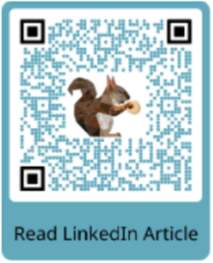 QR code which when scanned opens LinkedIn article by Michael Weinberger entitled "An Autonomous Modern Office in 3 Steps: The Proactive Fusion Development Efficiency Advantage"